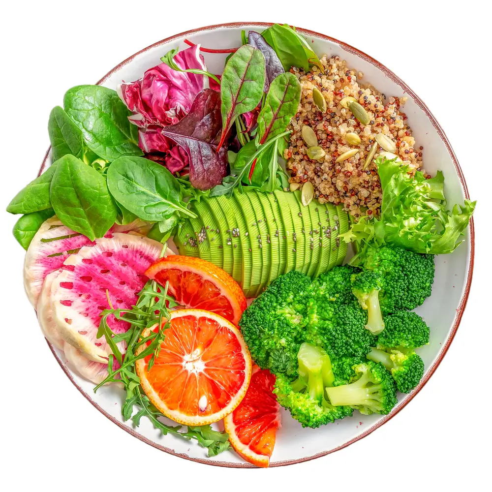 Qué es la presión arterial, síntomas, causas y su tratamiento 3 presión arterial Plato saludable con verduras y frutas – dieta para la presión arterial